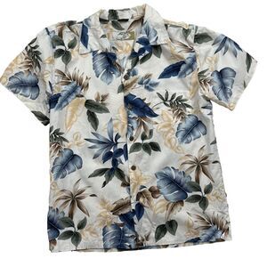 Vintage High Surf Hawaiian Aloha Shirt Tropical Palm Leaf Cotton Y2K 90s‎ Medium